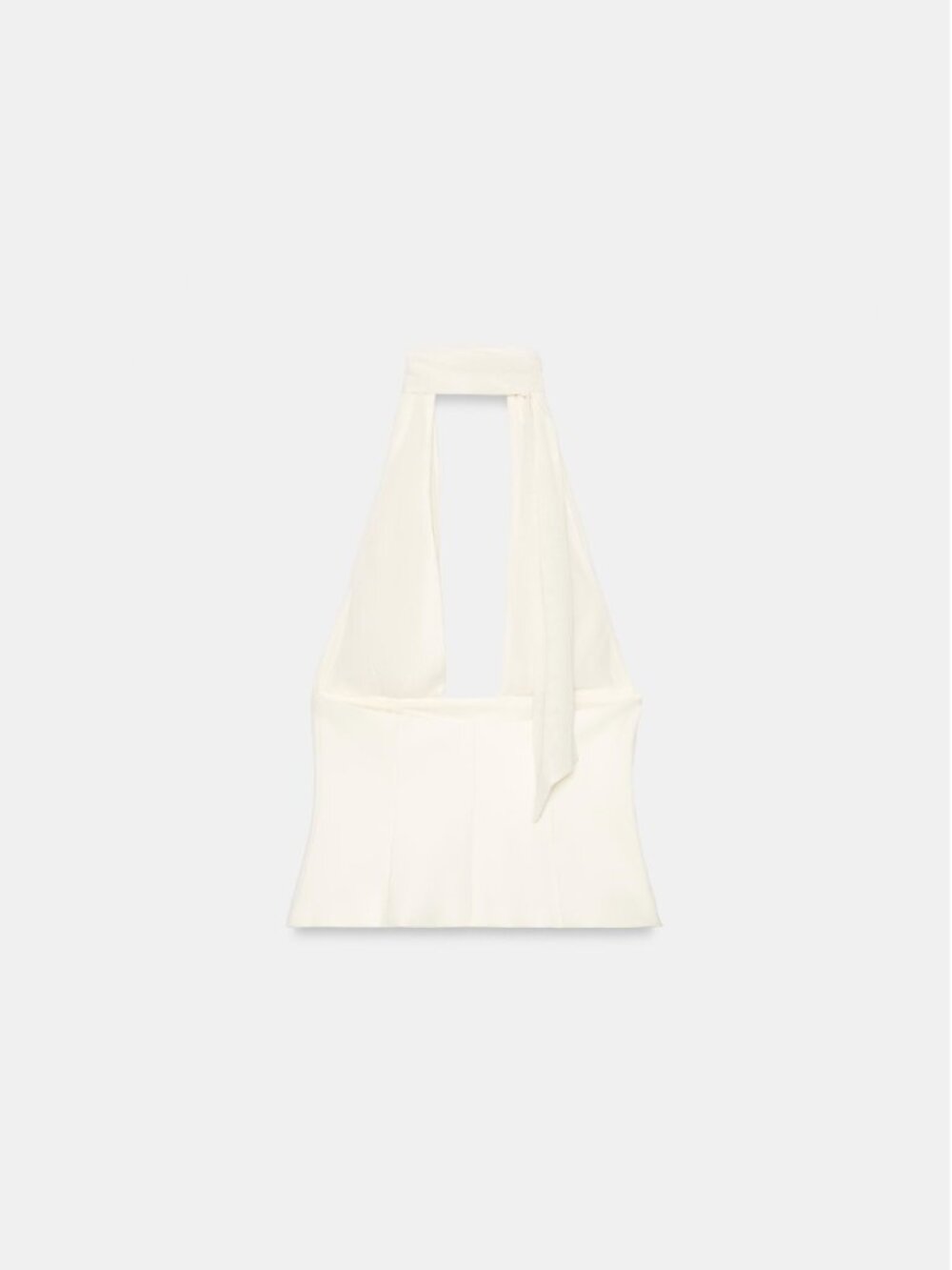 Zara Matching Tulle Halter Top White NWT Size S - Picture 8 of 13
